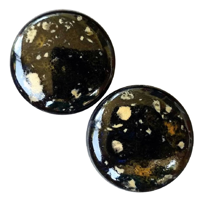 Black Iris Ceramic Plugs 2 gauge (6mm) Black Iris Pair
