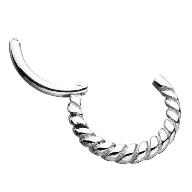 Braided Hinged Segment Ring 16g – 5/16″ diameter (8mm) Stainless Steel