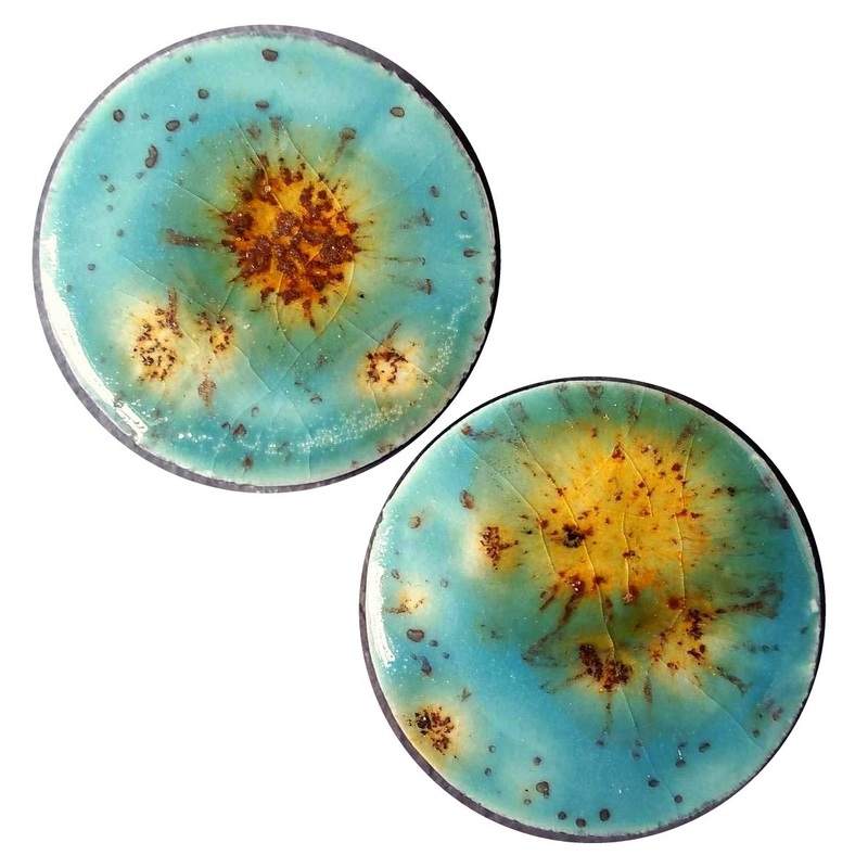 Lotus Blossom Ceramic Plugs 7/16 inch (11mm) Lotus Blossom Pair