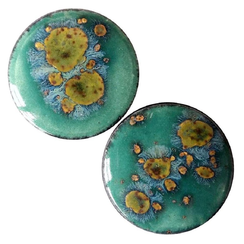 Mystic Jade Ceramic Plugs 9/16 inch (14mm) Mystic Jade Pair