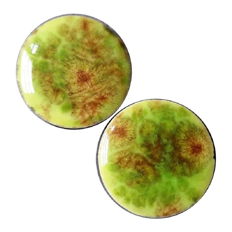 Pistachio Ceramic Plugs 7/16 inch (11mm) Pistachio Pair