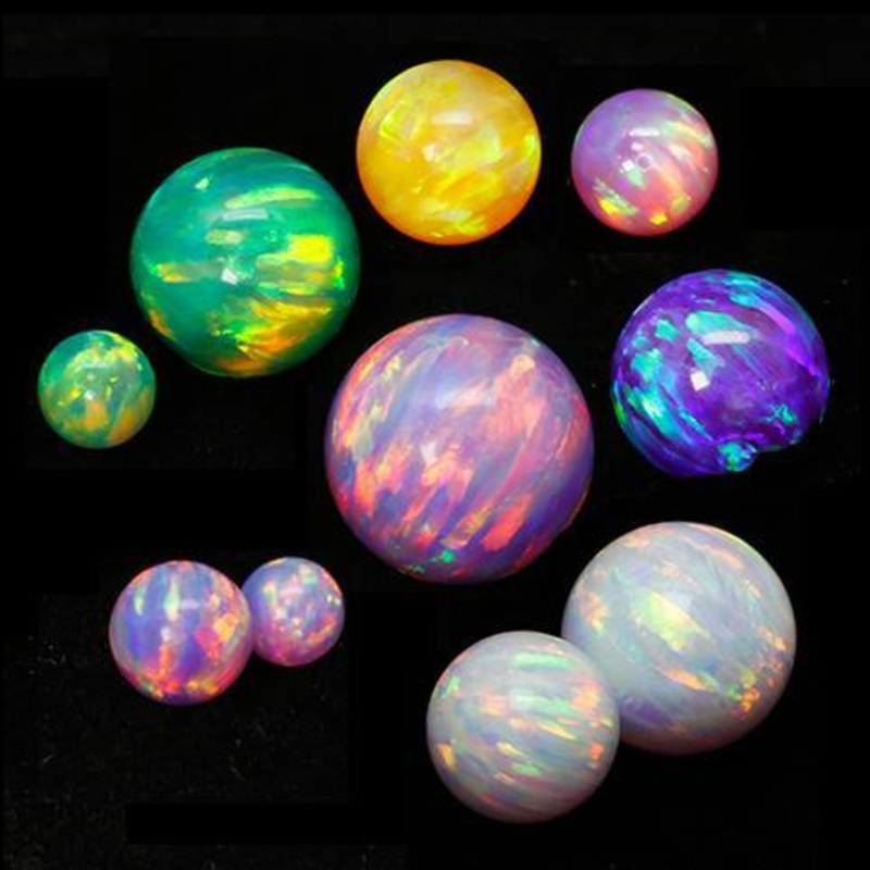 Replacement Synthetic Opal Bead 3mm diameter Black Opal