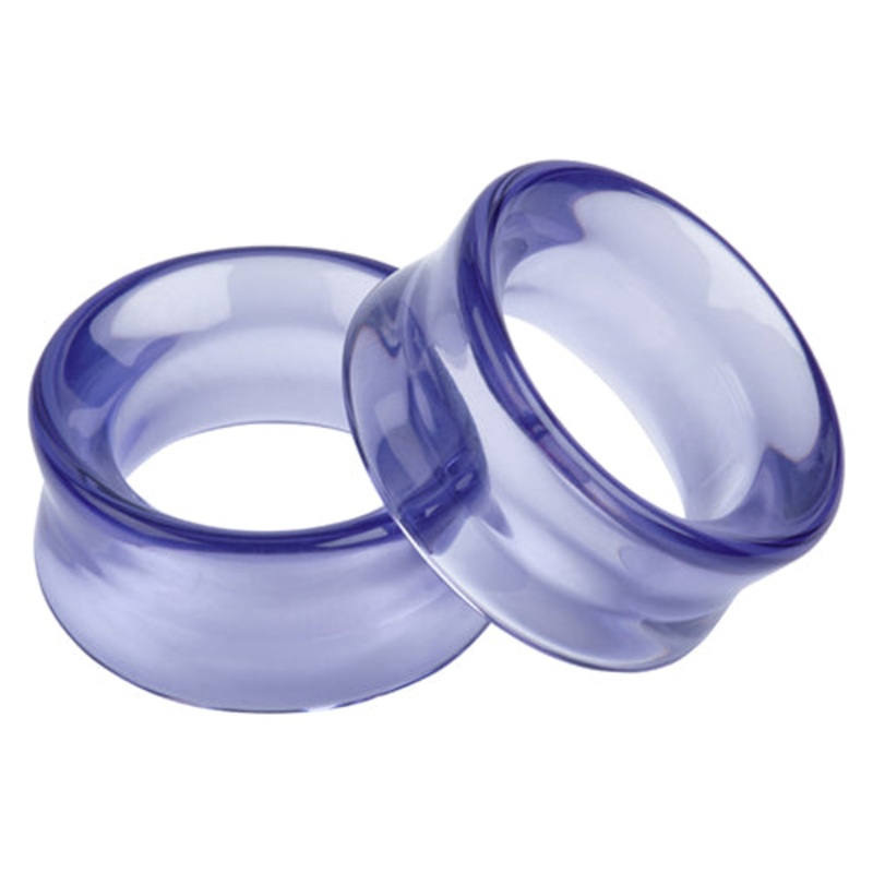Tanzanite Glass Tunnels 0 gauge (8mm) Tanzanite