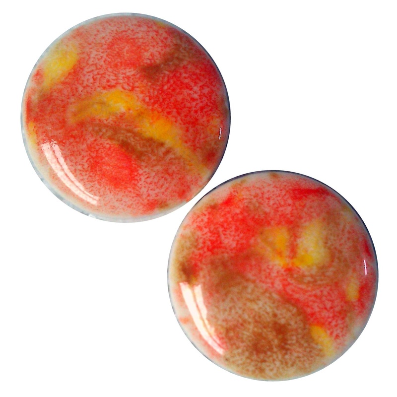 Tiger Lily Ceramic Plugs 0 gauge (8mm) Tiger Lily Pair