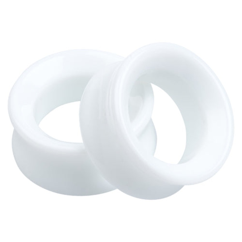 White Glass Tunnels 0 gauge (8mm) White