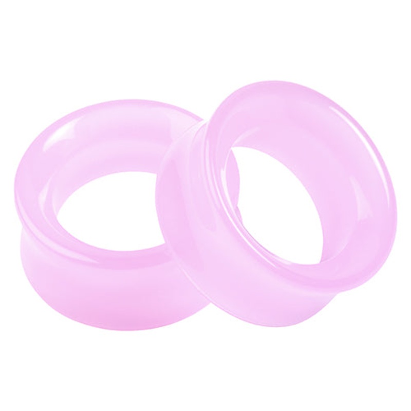 Pink Glass Tunnels 0 gauge (8mm) Pink