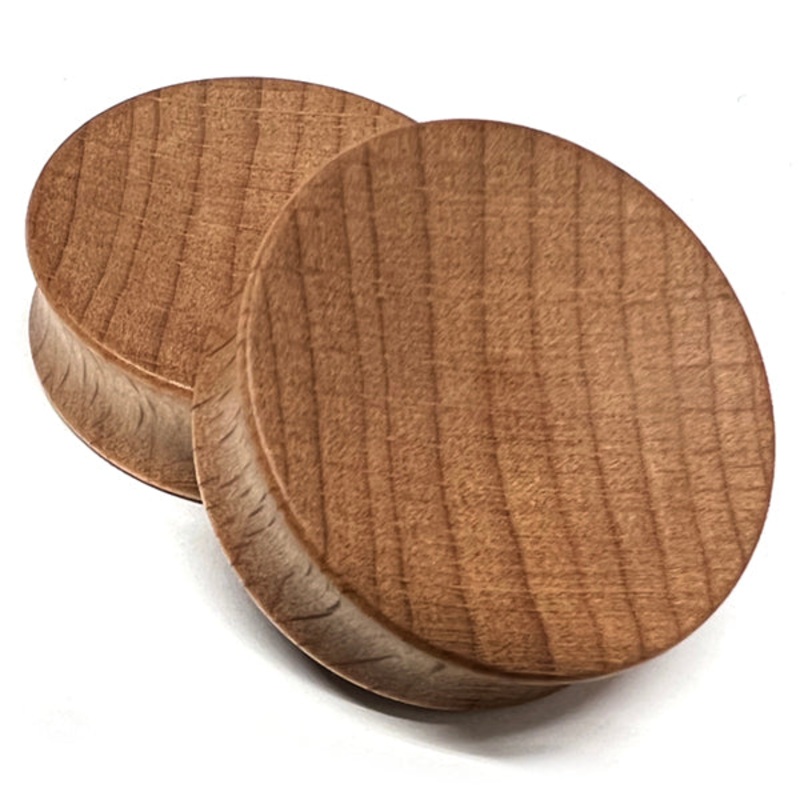 Poplar Wood Concave Plugs 8 gauge (3mm) – 8mm wearable Poplar
