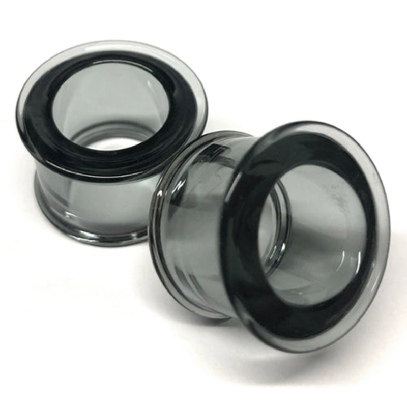 Smoke DF Bullet Holes by Gorilla Glass 0 gauge (8mm) Smoke Pair