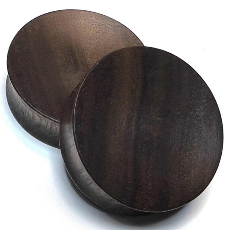 Walnut Wood Concave Plugs 8 gauge (3mm) – 8mm wearable Walnut