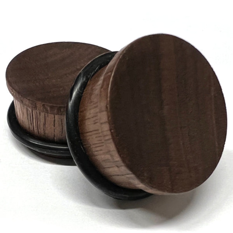 Walnut Wood Single Flare Plugs 8 gauge (3mm) – 8mm wearable Walnut