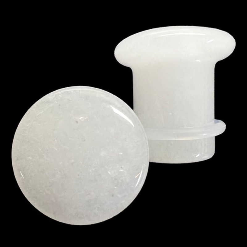 White Jade Single Flare Plugs 8 gauge (3mm) White Jade