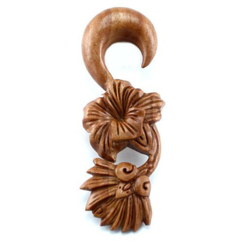 Art Nouveau Hangers by Urban Star Organics 8 gauge (3mm) Sabo Wood Pair