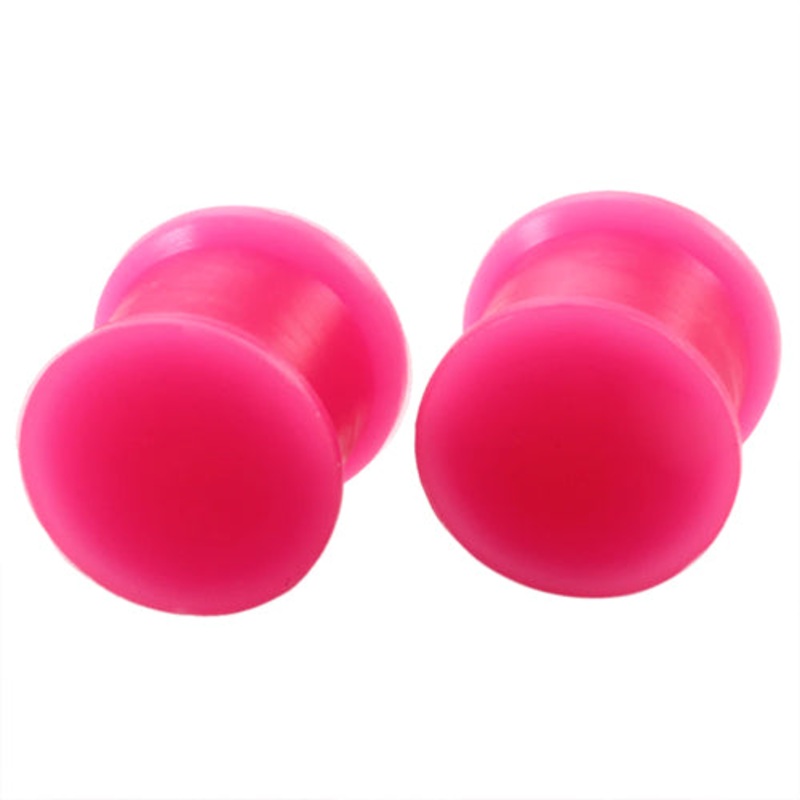 Pink Silicone Plugs 8 gauge (3mm) Pink Pair
