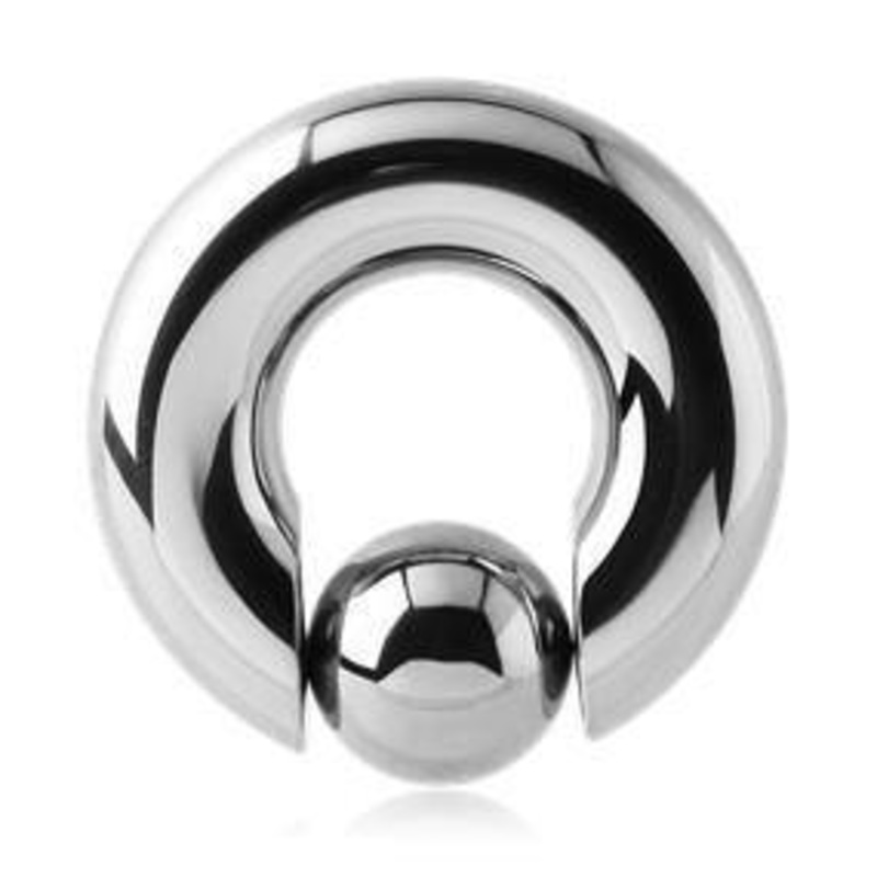 00g Snap-fit Captive Bead Ring 00g (10mm) – 5/8″ dia (16mm) – 12mm ball Stainless Steel