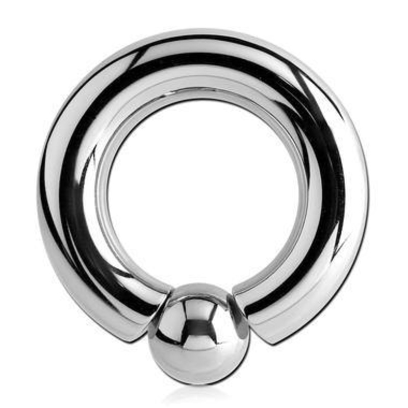 00g Stainless Screw-Ball Ring 00g (10mm) – 3/4″ dia (19mm) – 15mm ball Stainless Steel