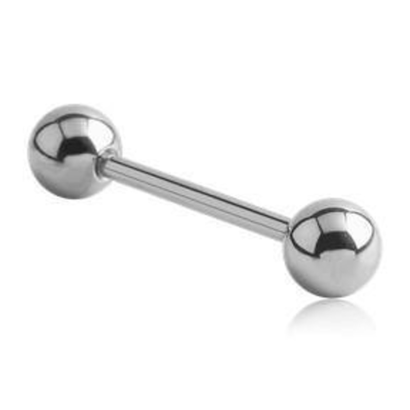 00g Stainless Straight Barbell (internal) 00g – 1/2″ long (13mm) – 14mm balls Stainless Steel