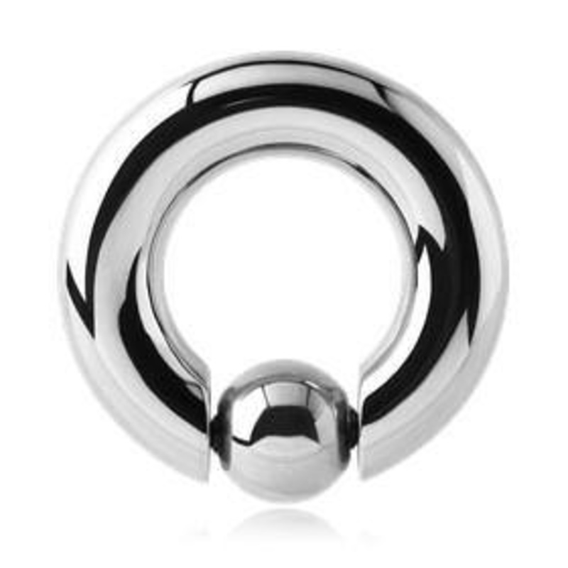 0g Spring-Loaded Captive Bead Ring 0g (8mm) – 1/2″ dia (13mm) – 10mm ball Stainless Steel