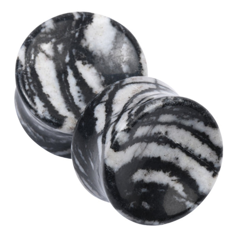 Picasso Jasper Concave Plugs 0 gauge (8mm) Picasso Jasper
