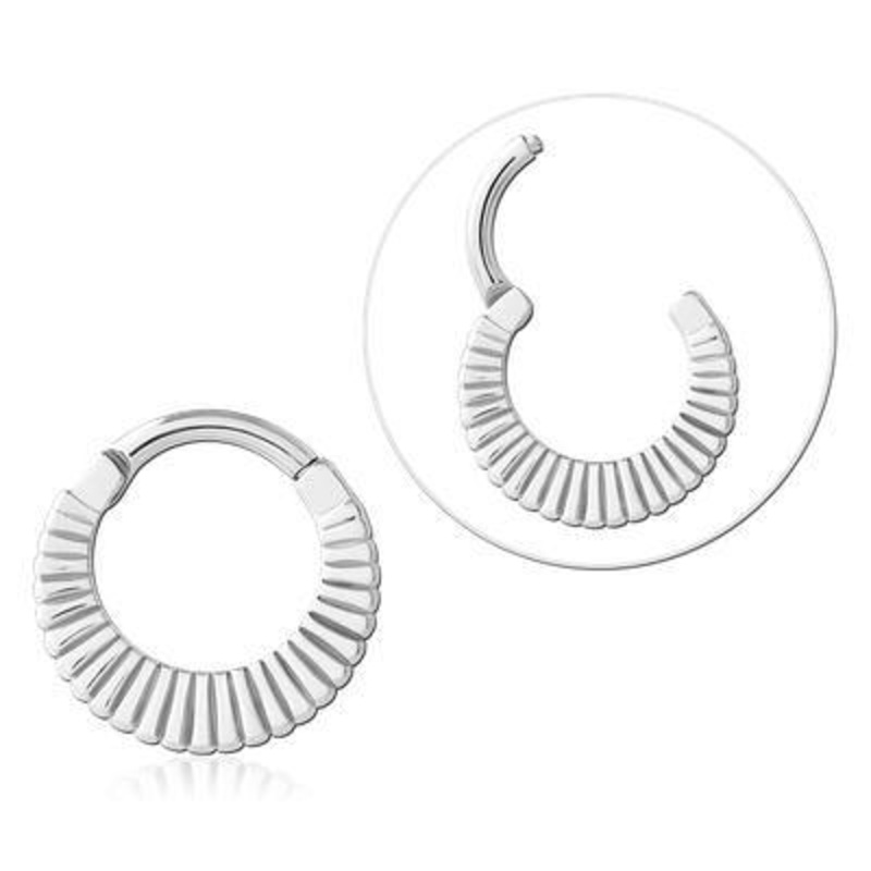 Radiant Stainless Hinged Ring 16g – 5/16″ diameter (8mm) Stainless Steel