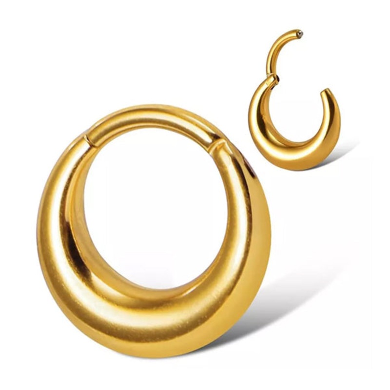 16g Gold Chunky Hinged Segment Ring 16g – 5/16″ diameter (8mm) Gold Stainless