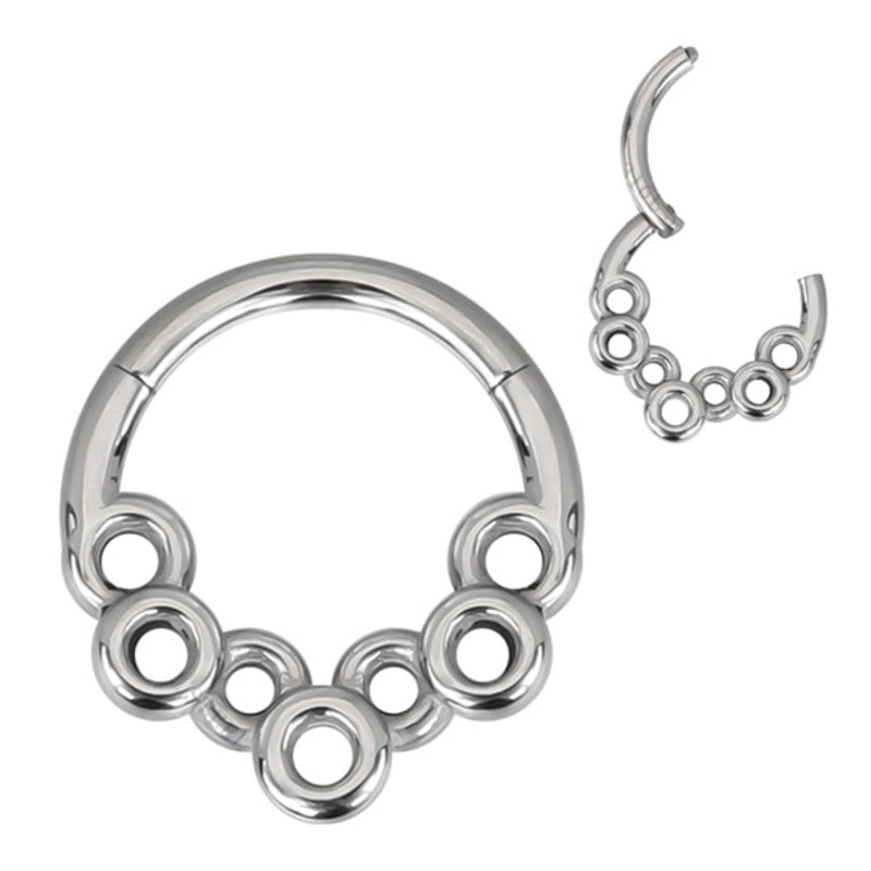 Bubbles Stainless Hinged Ring 16g – 5/16″ diameter (8mm) Stainless Steel