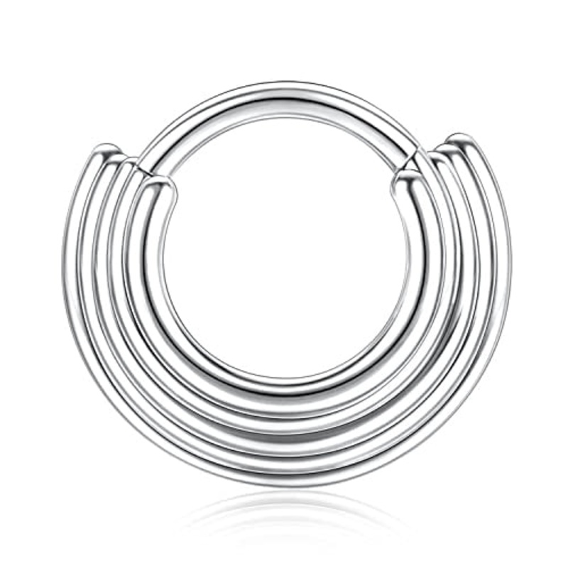 Five Stack Stainless Hinged Ring 16g – 5/16″ diameter (8mm) Stainless Steel