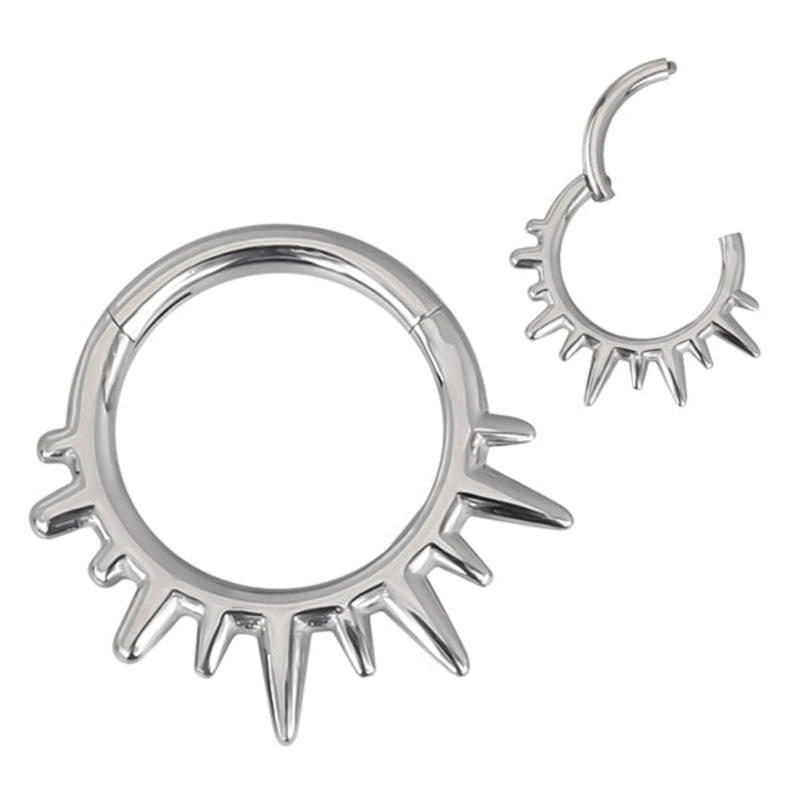 Grunge Star Stainless Hinged Ring 16g – 5/16″ diameter (8mm) Stainless Steel