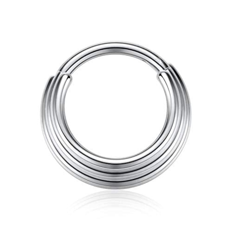 Triple Stack Stainless Hinged Ring 16g – 5/16″ diameter (8mm) Stainless Steel