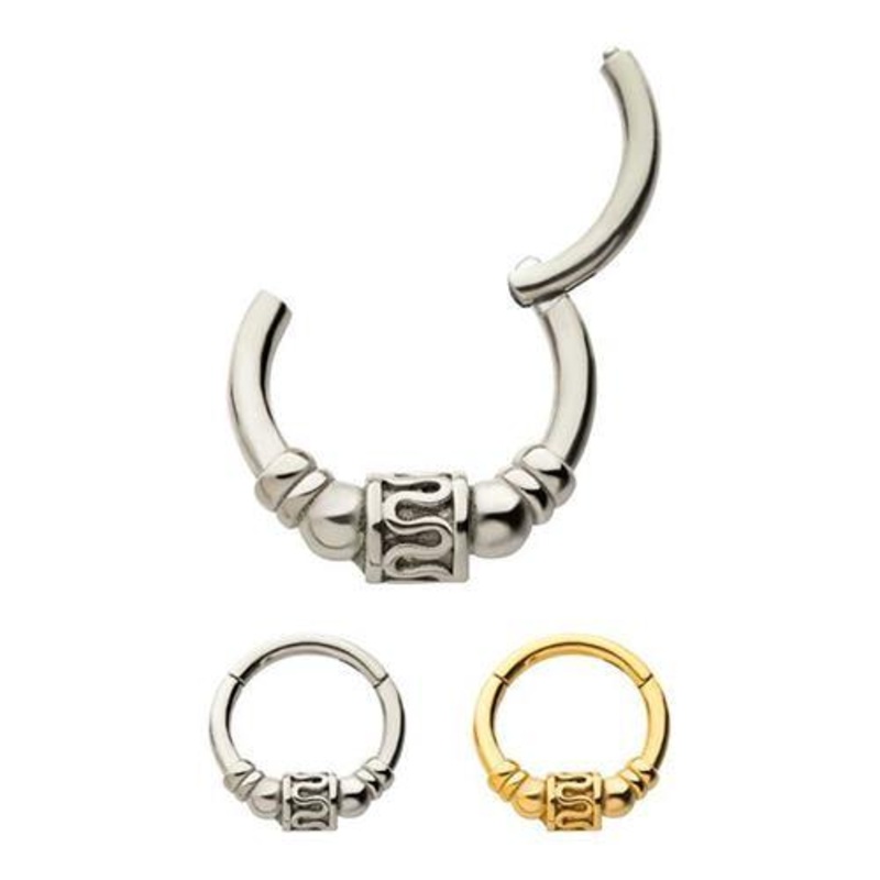 Bali Drum Hinged Segment Ring 16g – 5/16″ diameter (8mm) Stainless Steel