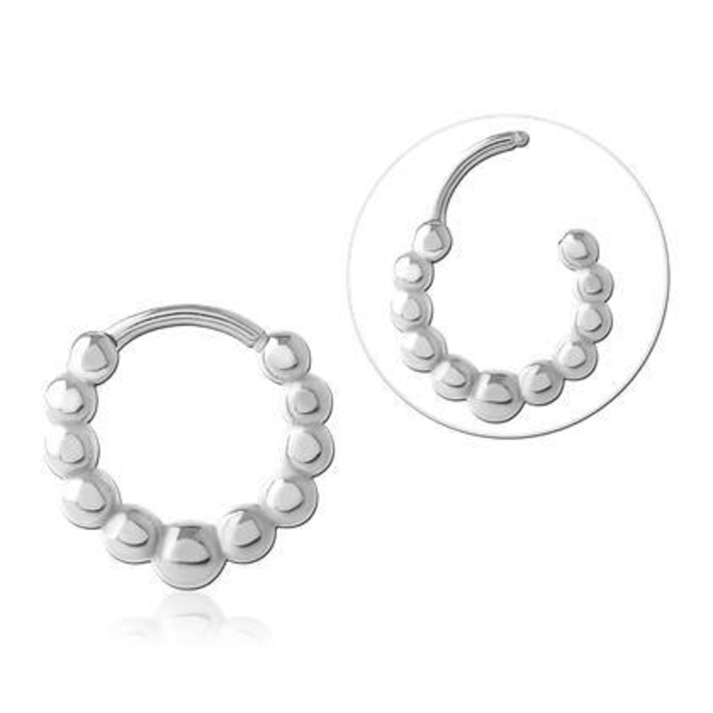 Stainless Graduated Hinged Ring 16g – 5/16″ diameter (8mm) Stainless Steel
