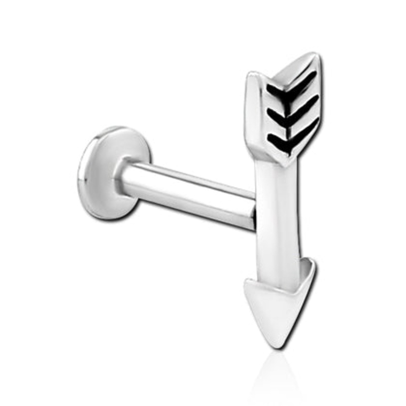 16g Arrow Stainless Labret 16g – 5/16″ long (8mm) Stainless Steel