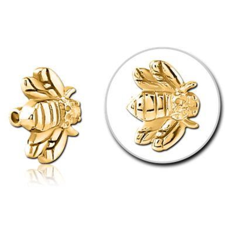 Gold Honeybee Replacement Bead 4mm Gold Stainless