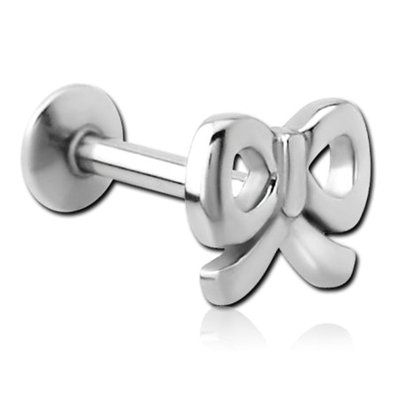 16g Ribbon Stainless Labret 16g – 5/16″ long (8mm) Stainless Steel