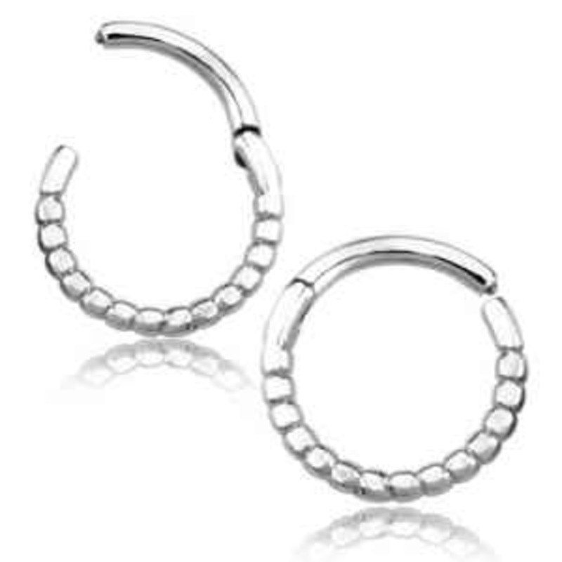 Beaded Hinged Segment Ring 16g – 5/16″ diameter (8mm) Stainless Steel