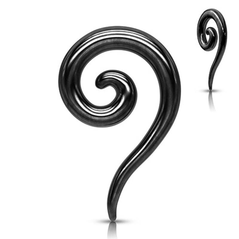 Black Spiral Nines 8 gauge (3mm) Black