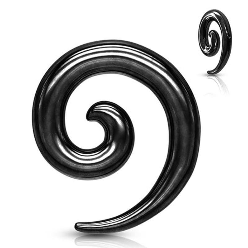 Black Steel Spirals 8 gauge (3mm) Black