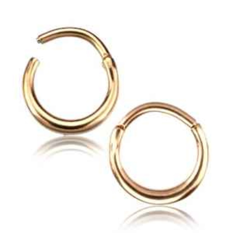 Forged Rose Gold Hinged Segment Ring 16g – 5/16″ diameter (8mm) Rose Gold Stainless