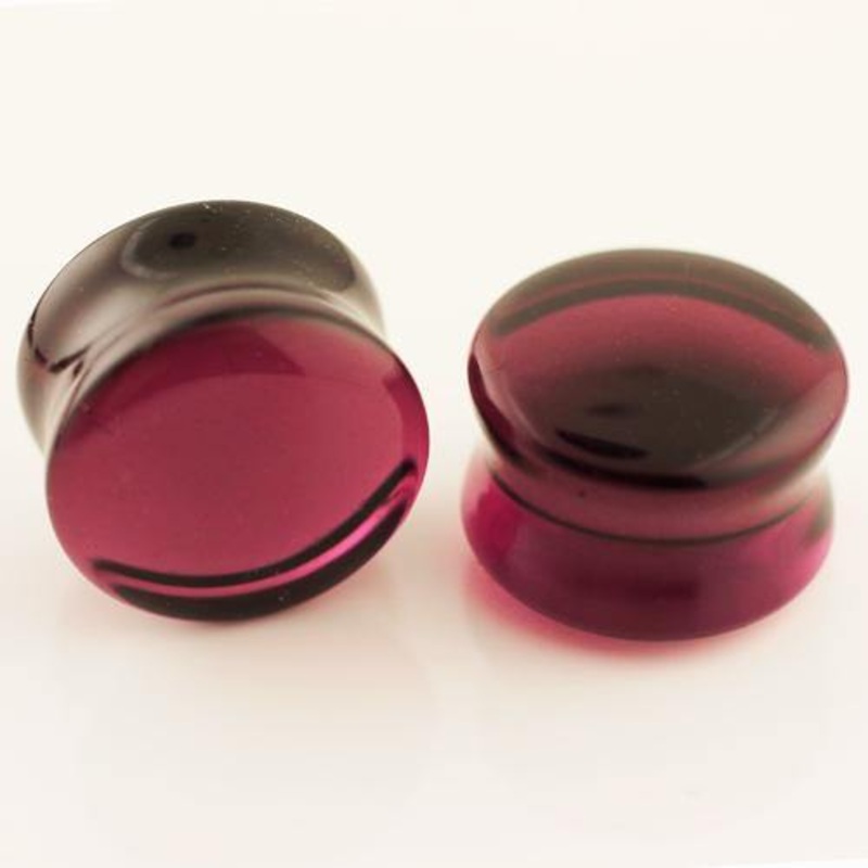 Purple Glass Plugs 2 gauge (6mm) Purple Pair