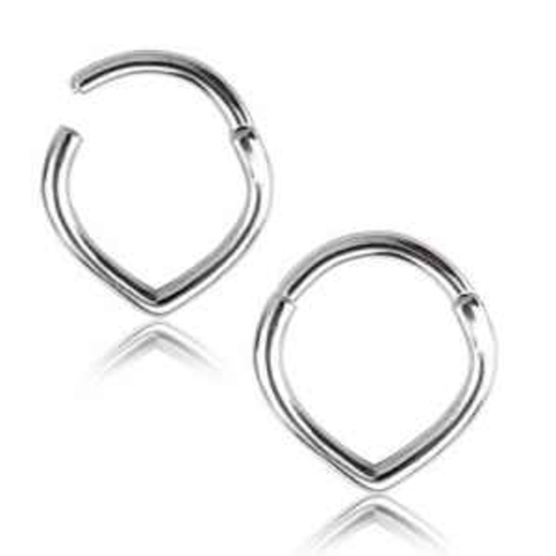 V-Shaped Hinged Segment Ring 16g – 5/16″ diameter (8mm) Stainless Steel