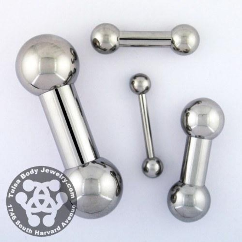 00g Straight Barbell by Body Circle Designs 00g – 5/8″ long – 9/16″ balls Stainless Steel
