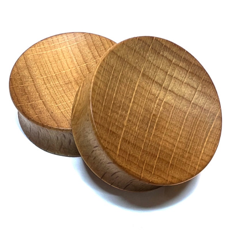 Beech Wood Concave Plugs 8 gauge (3mm) – 8mm wearable Beech