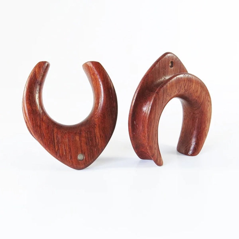 Bloodwood Saddle Spreaders w/ Hole 1/2 inch (12mm) Bloodwood Pair