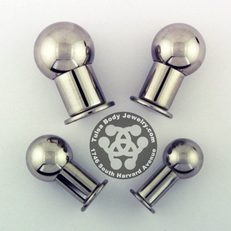 Large Gauge Labret by Body Circle Designs 00g – 5/16″ length – 9/16″ ball Stainless Steel