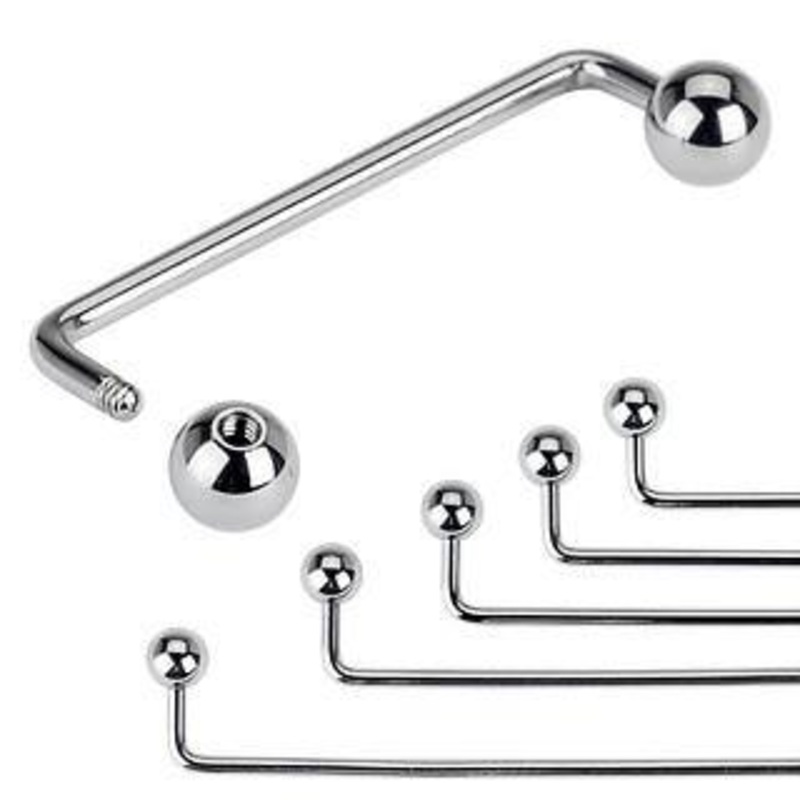 14g Stainless Surface Barbell 14g – 5/8″ long (16mm) – 4mm balls Stainless Steel