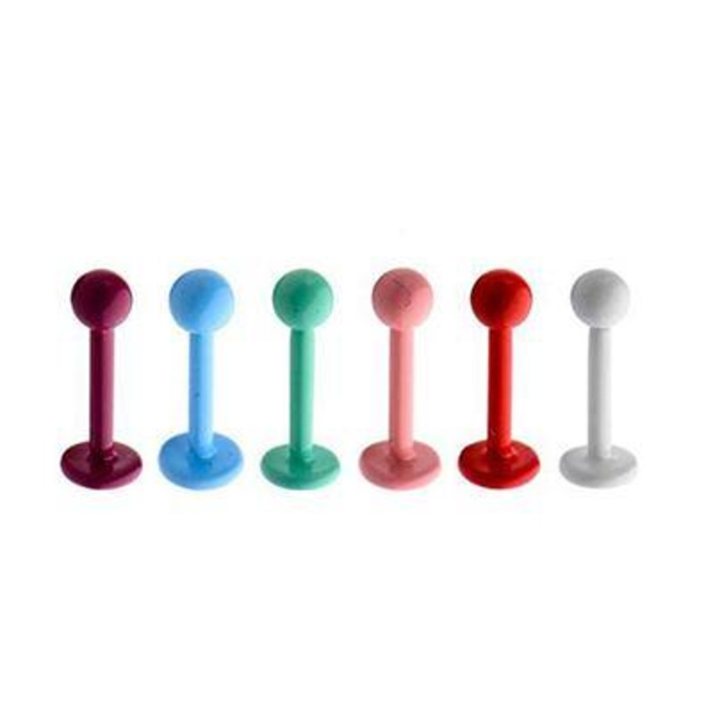 16g Ceramic Color Coated Labret 16g – 5/16″ long (8mm) Blue