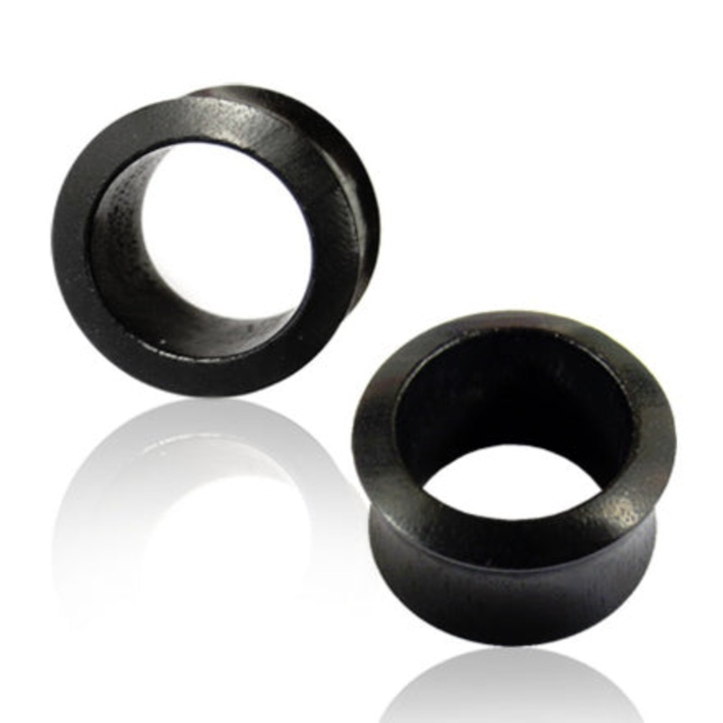 Arang Wood Double Flared Tunnels 6 gauge (4mm) Arang Wood Pair