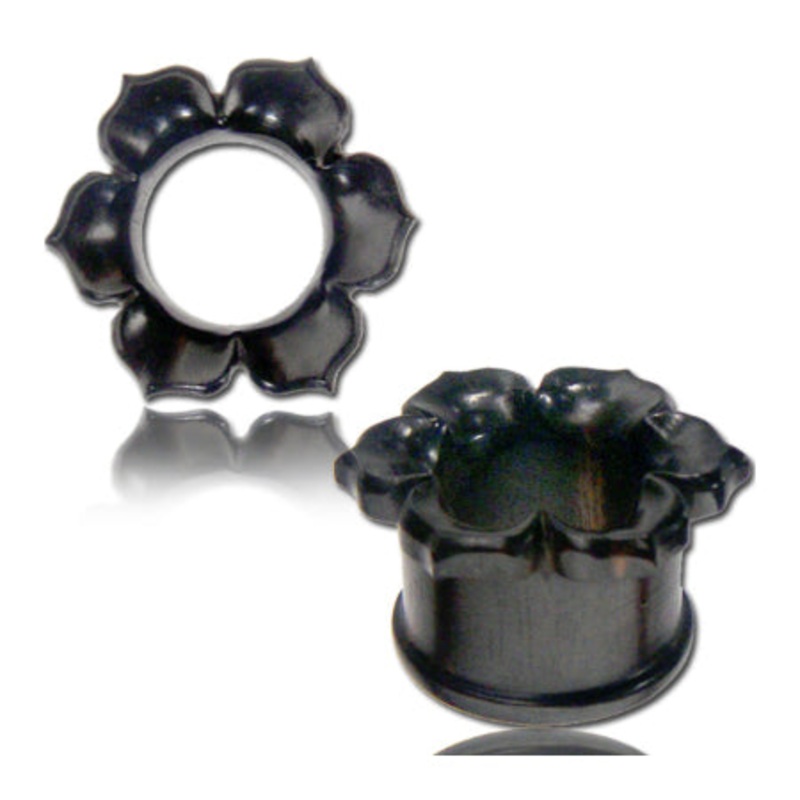 Arang Wood Lotus Tunnels 9/16 inch (14mm) Arang Wood Pair