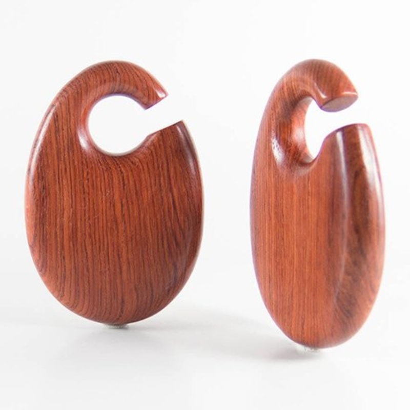 Bloodwood Dewdrop Weights by Siam Organics 00 gauge (10mm) Bloodwood Pair