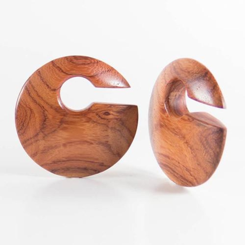 Bloodwood Discus Weights by Siam Organics Small – 1/2 inch (12mm) Bloodwood Pair