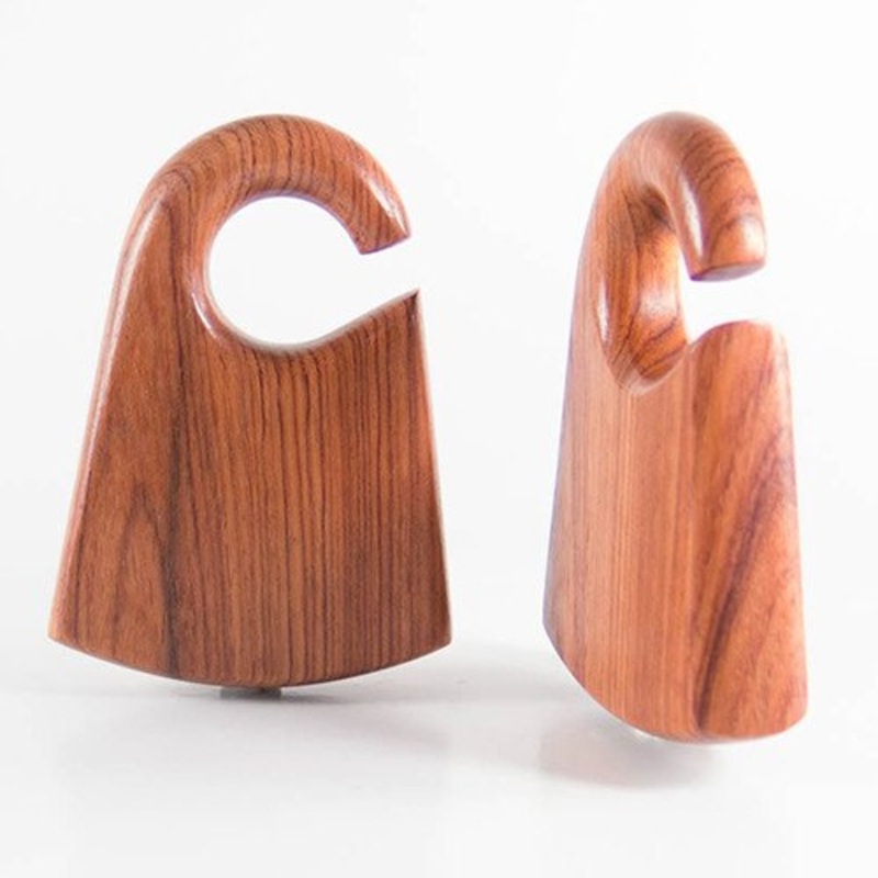 Bloodwood Hmong Weights by Siam Organics 00 gauge (10mm) Bloodwood Pair